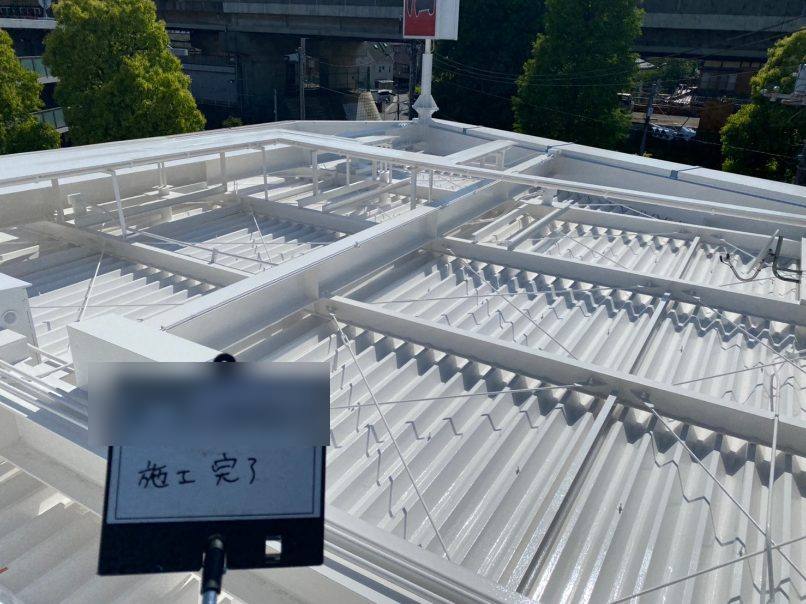 屋根塗装工事(折板屋根) 施工完了