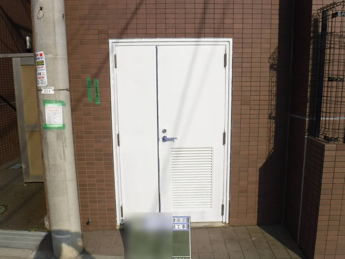 鉄部塗装工事 施工中